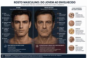 Homem com rosto masculino olhando para frente, destacando mandíbula, queixo e contornos faciais.