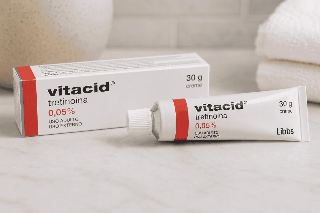 Vitacid (Tretinoína): o que é, como funciona, benefícios, riscos e cuidados no tratamento da pele